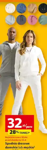 Auchan Spodnie dresowe damskie lub męskie Inextenso oferta