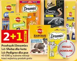 Auchan Przekąski Dreamies lub Sheba dla kota lub Pedigree dla psa oferta