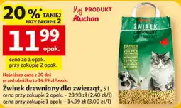 Auchan Żwirek drewniany dla zwierząt oferta