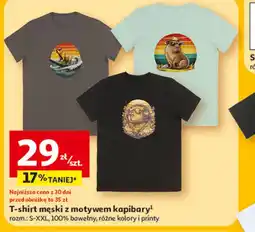 Auchan T-shirt męski z motywem kapibary oferta