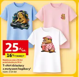 Auchan T-shirt dziecięcy z motywem kapibary oferta