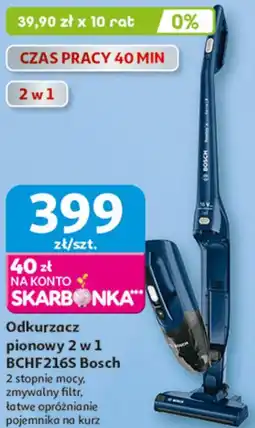 Auchan Odkurzacz pionowy 2 w 1 BCHF216S Bosch oferta