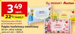 Auchan Papier toaletowy nawilżany oferta