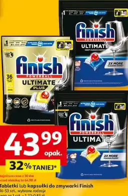 Auchan Tabletki lub kapsułki do zmywarki Finish oferta