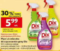 Auchan Płyn lub mleczko do czyszczenia spray Dix oferta