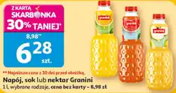 Auchan Napój, sok lub nektar Granini 1 l, wybrane rodzaje oferta