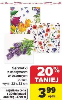 Carrefour Serwetki z motywem wiosennym 20 szt oferta