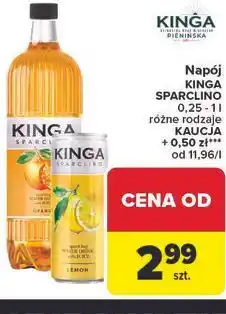 Carrefour Napój KINGA SPARCLINO 0,25 - 1 l różne rodzaje oferta