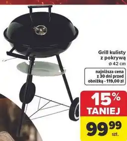 Carrefour Grill kulisty z pokrywą 42 cm oferta