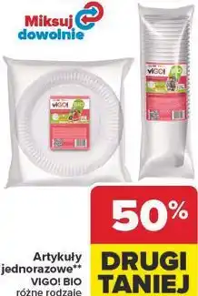 Carrefour Artykuły jednorazowe VIGO! BIO różne rodzaje oferta