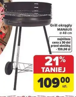 Carrefour Grill okrągły MANAUS 48 cm oferta