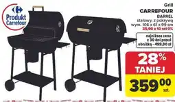 Carrefour Grill CARREFOUR BARREL stalowy, z pokrywą oferta