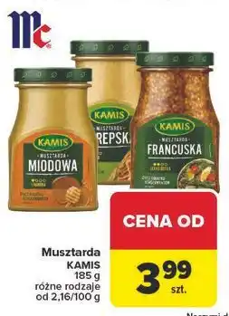 Carrefour Musztarda KAMIS różne rodzaje oferta