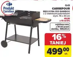 Carrefour Grill CARREFOUR BBQ HYBA S50 BAMBOO z 2 stalowymi paleniskami oferta