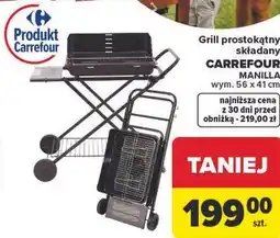 Carrefour Grill prostokątny składany CARREFOUR MANILLA oferta