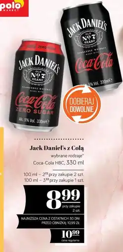 Polomarket Jack Daniel's z Colą oferta