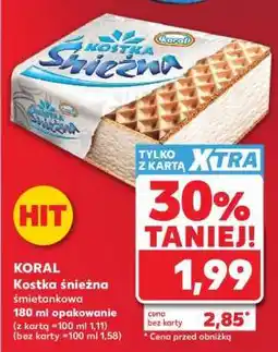 Kaufland KORAL Kostka śnieżna śmietankowa 180 ml opakowanie oferta