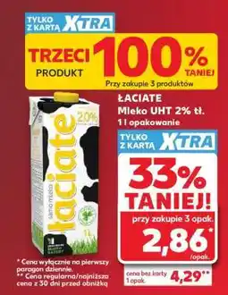 Kaufland ŁACIATE Mleko UHT 2 % tl oferta