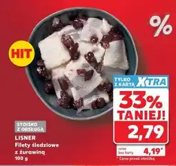 Kaufland LISNER Filety śledziowe z żurawiną 100 g oferta