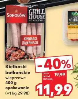 Kaufland Kiełbaski bałkańskie wieprzowe 400 g opakowanie oferta