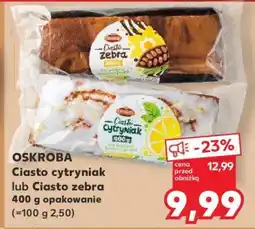 Kaufland Ciasto cytryniak lub Ciasto zebra 400 g opakowanie oferta