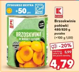 Kaufland Brzoskwinie połówki 480/820 g puszka oferta