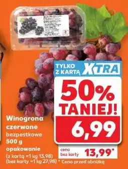 Kaufland Winogrona czerwone bezpestkowe 500 g opakowanie oferta