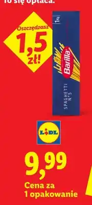 Lidl Makaron spaghetti Barilla oferta