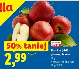 Lidl Jabłka pinova luzem oferta