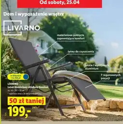 Lidl Leżak aluminiowy składany Houston oferta