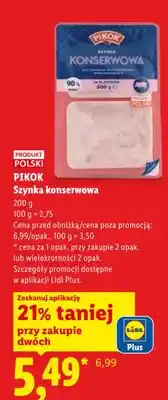 Lidl Szynka konserwowa oferta