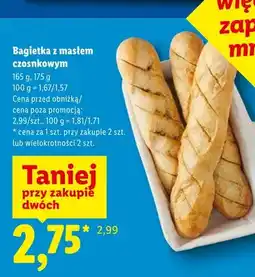Lidl Bagietka z masłem czosnkowym oferta