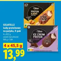Lidl Lody proteinowe na patyku, 4-pak classic lub almond oferta