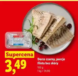 Lidl Dorsz czarny porcje fileta bez skóry oferta