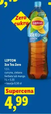 Lidl Ice tea Zero cytryna, zielona herbata lub mango oferta
