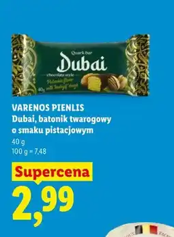 Lidl Batonik twarogowy Dubai o smaku pistacjowym oferta