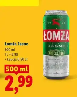 Lidl Piwo łomża jasne oferta