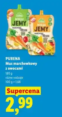 Lidl Mus marchewkowy z owocami różne rodzaje oferta