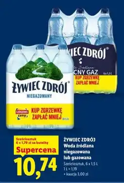 Lidl Woda źródlana niegazowana lub gazowana oferta
