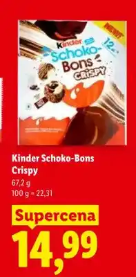 Lidl Czekolada Kinder Schoko-Bons Crispy oferta