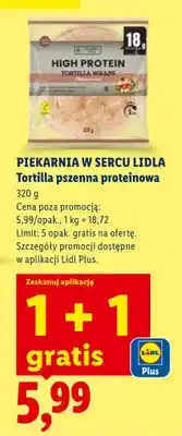 Lidl Tortilla pszenna proteinowa oferta