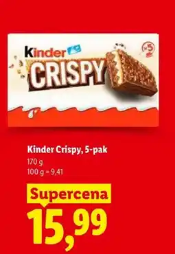 Lidl Czekolada Kinder Crispy 5-pak oferta