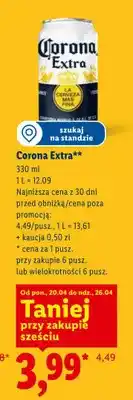 Lidl Piwo corona extra oferta