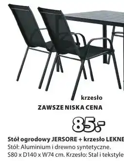 JYSK Stół ogrodowy + krzesło oferta
