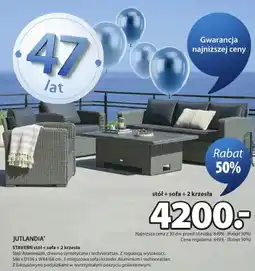 JYSK STAVERN stół + sofa + 2 krzesła oferta