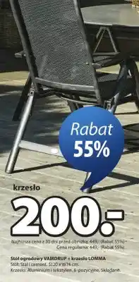 JYSK Stół ogrodowy + krzesło oferta