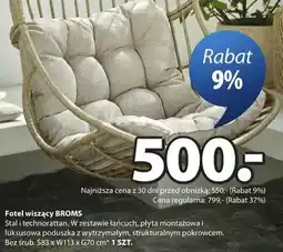 JYSK Fotel wiszący BROMS oferta