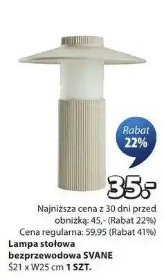 JYSK Lampa stołowa bezprzewodowa SVANE oferta