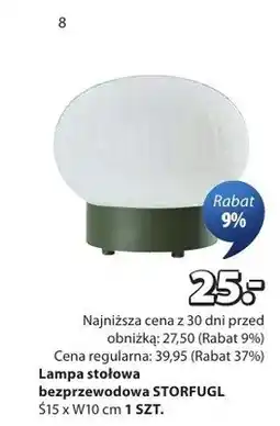 JYSK Lampa stołowa bezprzewodowa STORFJUGL oferta