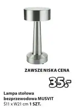 JYSK Lampa stołowa bezprzewodowa MUSVIT oferta